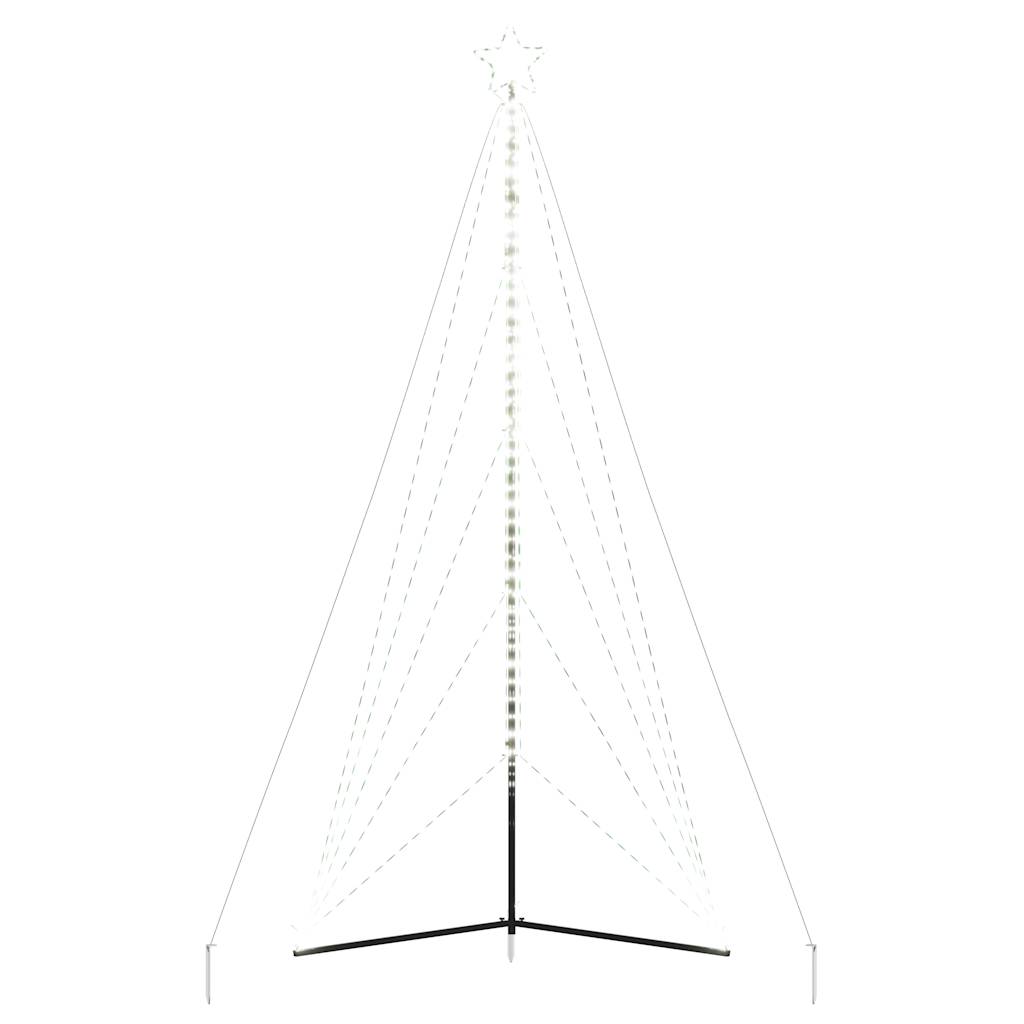 LED-juletræ 615 LED'er 404,5 cm koldt hvidt lys
