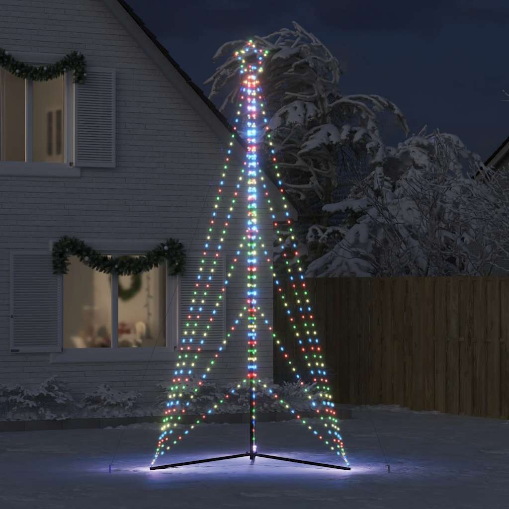LED-juletræ 615 LED'er 404,5 cm farverigt lys