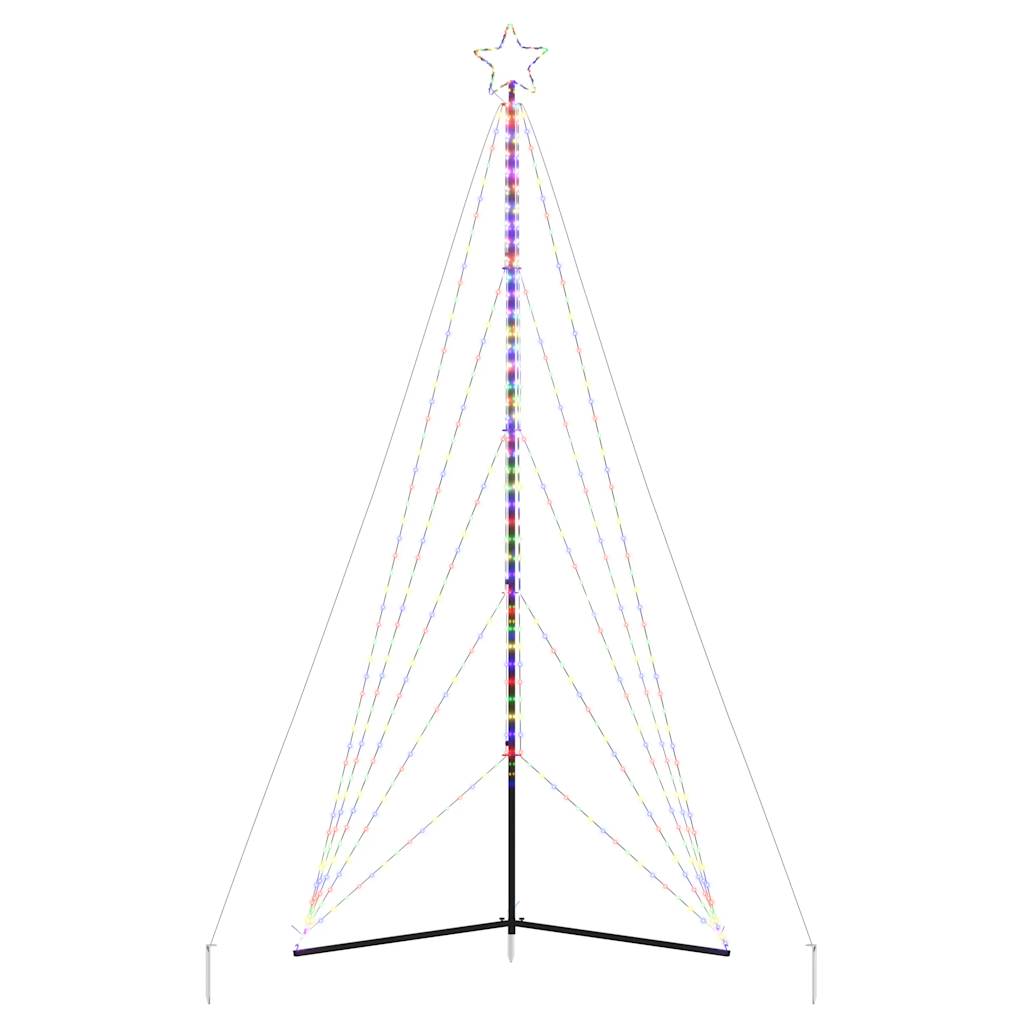 LED-juletræ 615 LED'er 404,5 cm farverigt lys