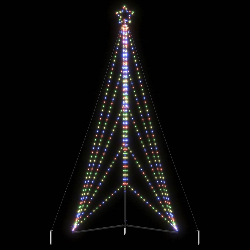 LED-juletræ 615 LED'er 404,5 cm farverigt lys