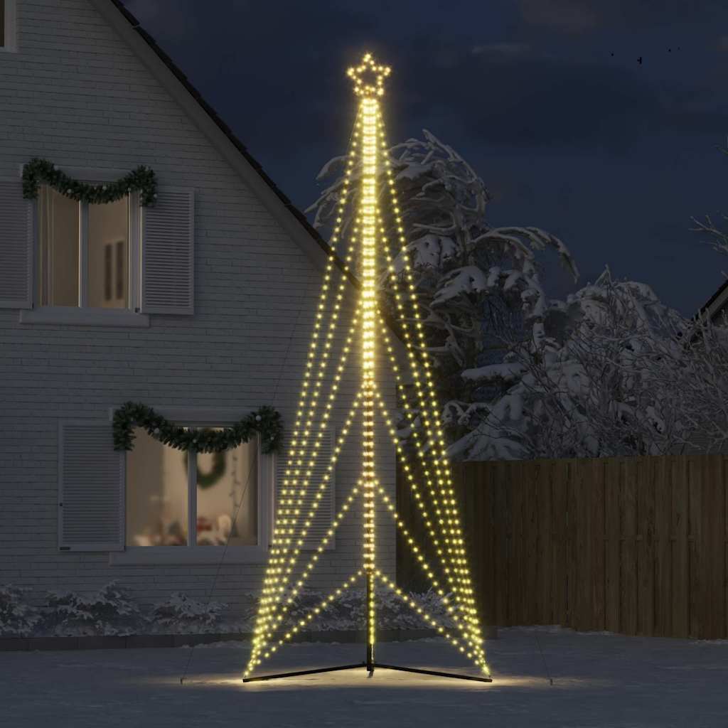 LED-juletræ 861 LED'er 478 cm varmt hvidt lys