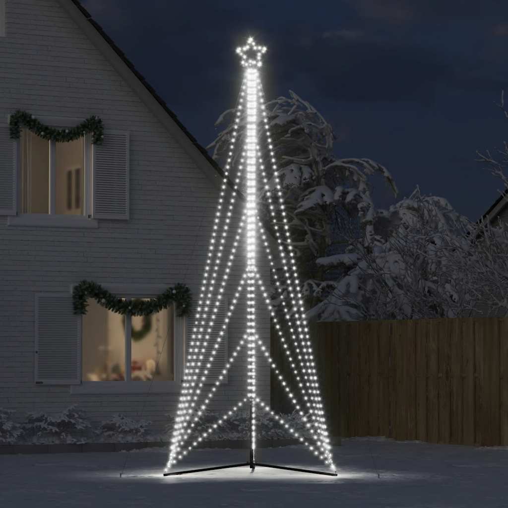 LED-juletræ 861 LED'er 478 cm koldt hvidt lys