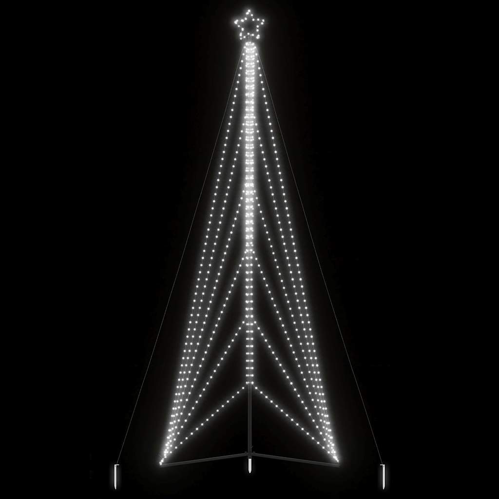 LED-juletræ 861 LED'er 478 cm koldt hvidt lys