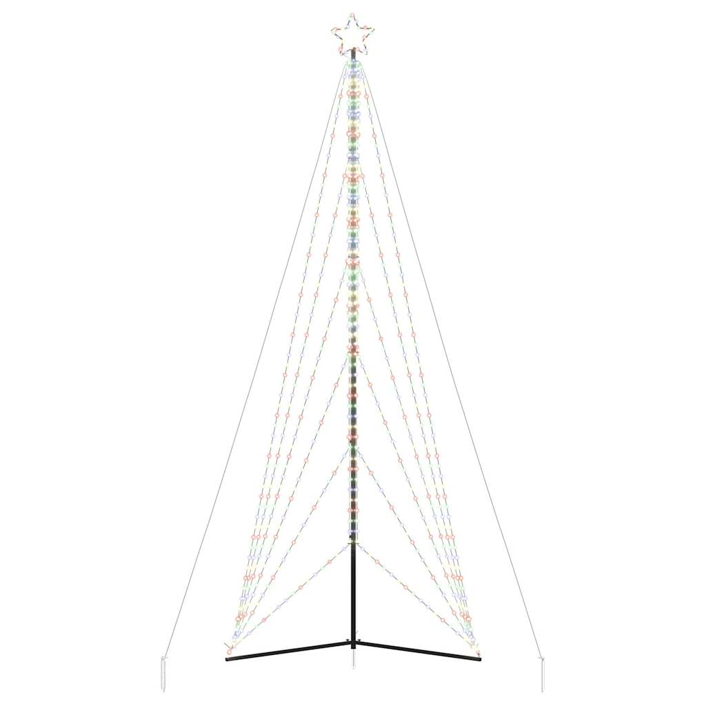 LED-juletræ 861 LED'er 478 cm farverigt lys