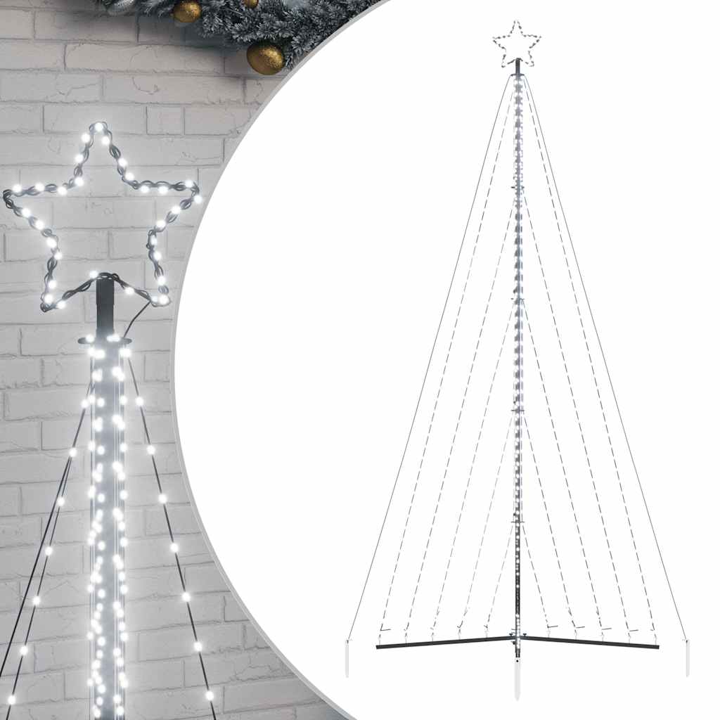 LED-juletræ 570 LED'er 399 cm koldt hvidt lys