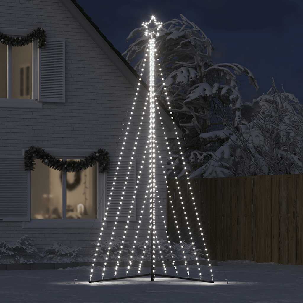LED-juletræ 570 LED'er 399 cm koldt hvidt lys