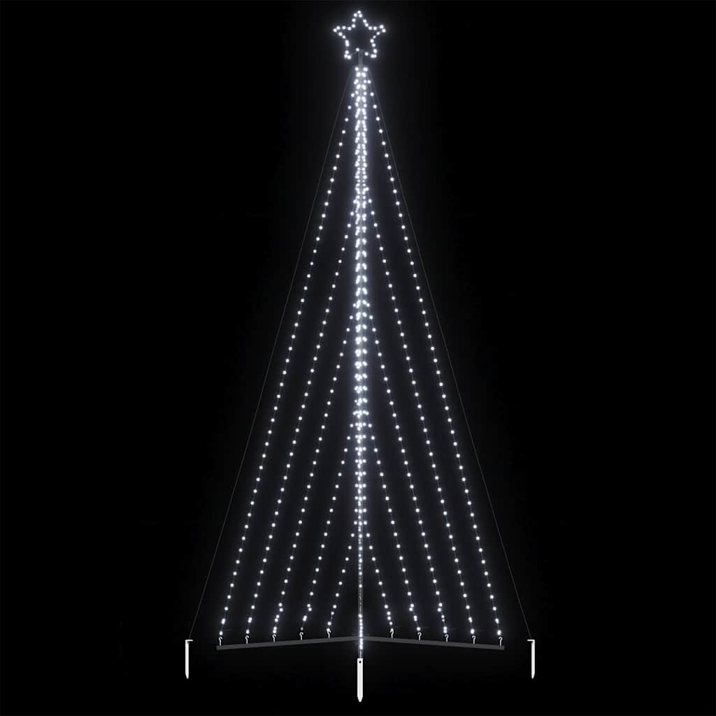 LED-juletræ 570 LED'er 399 cm koldt hvidt lys