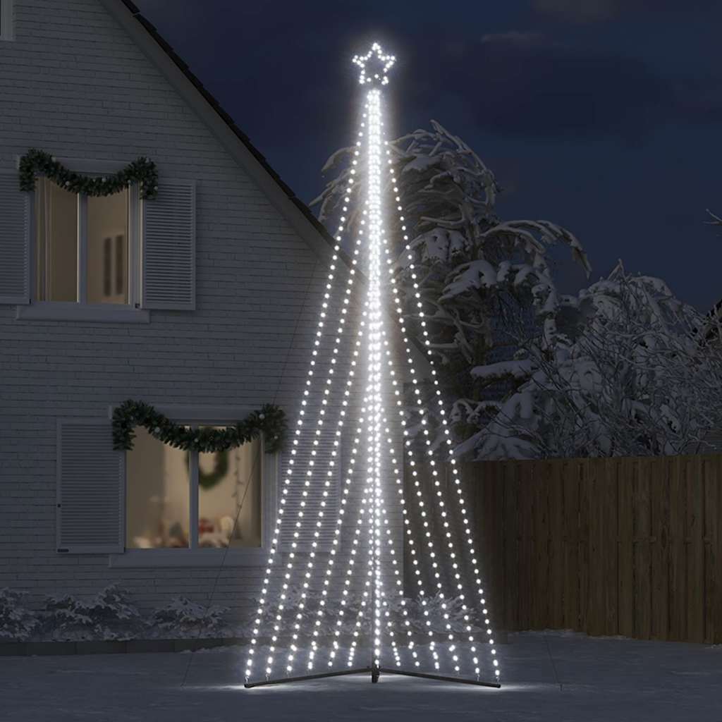 LED-juletræ 789 LED'er 476 cm koldt hvidt lys