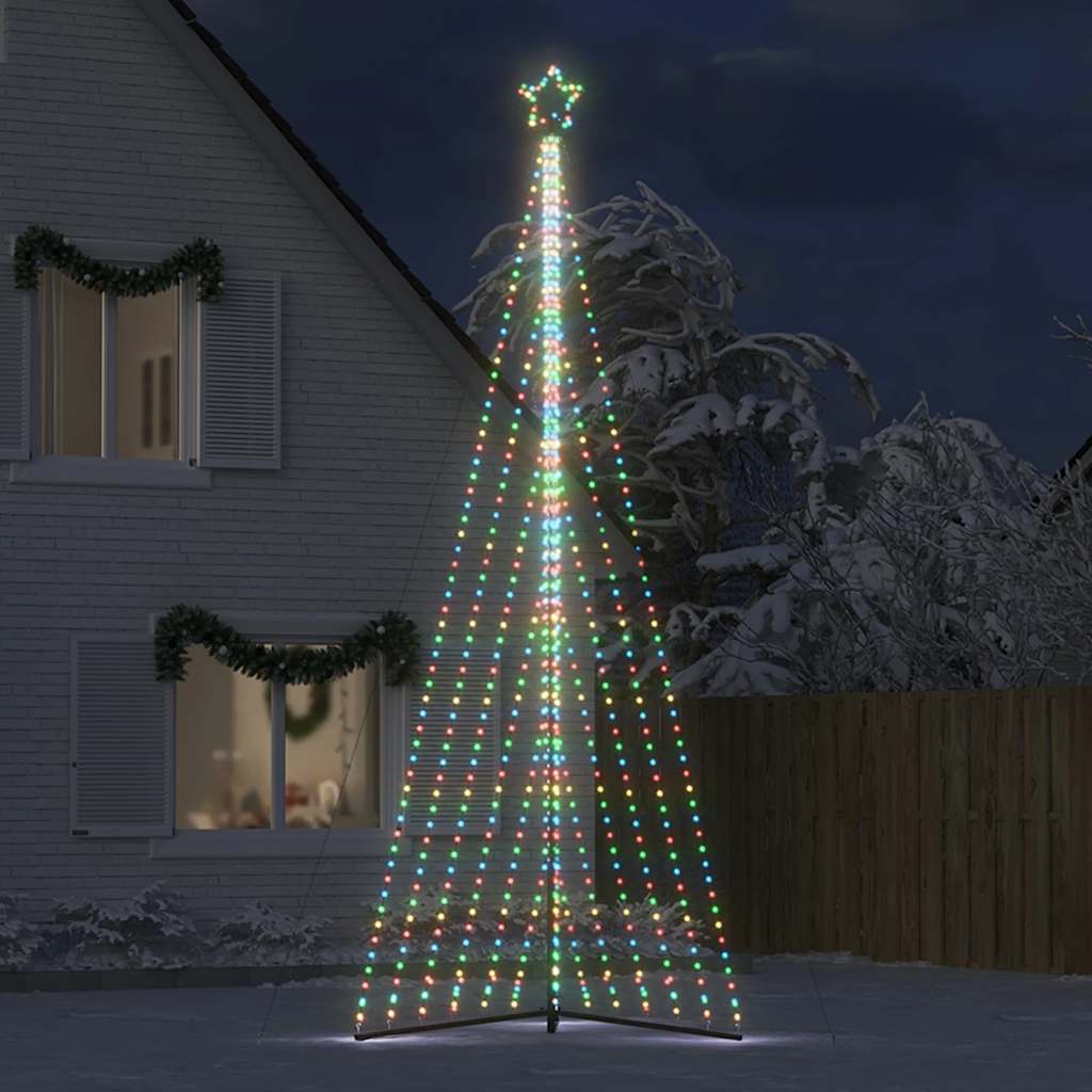 LED-juletræ 789 LED'er 476 cm farverigt lys