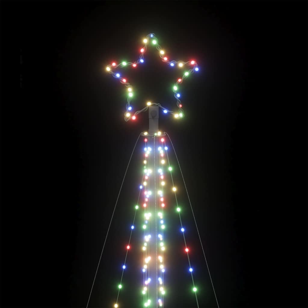 LED-juletræ 789 LED'er 476 cm farverigt lys