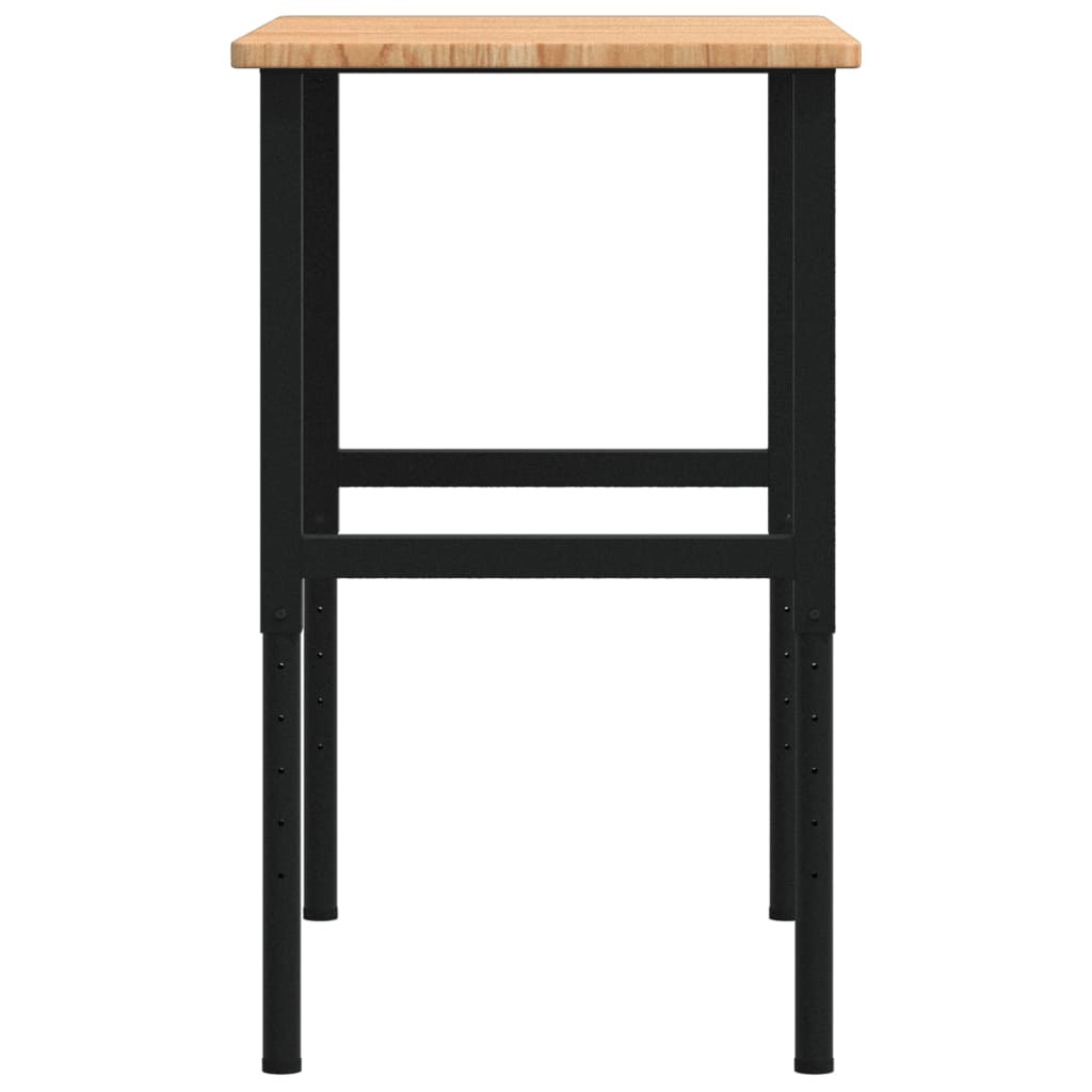 arbejdsbænk 100x60x(71,5-98) cm massivt egetræ rektangulær