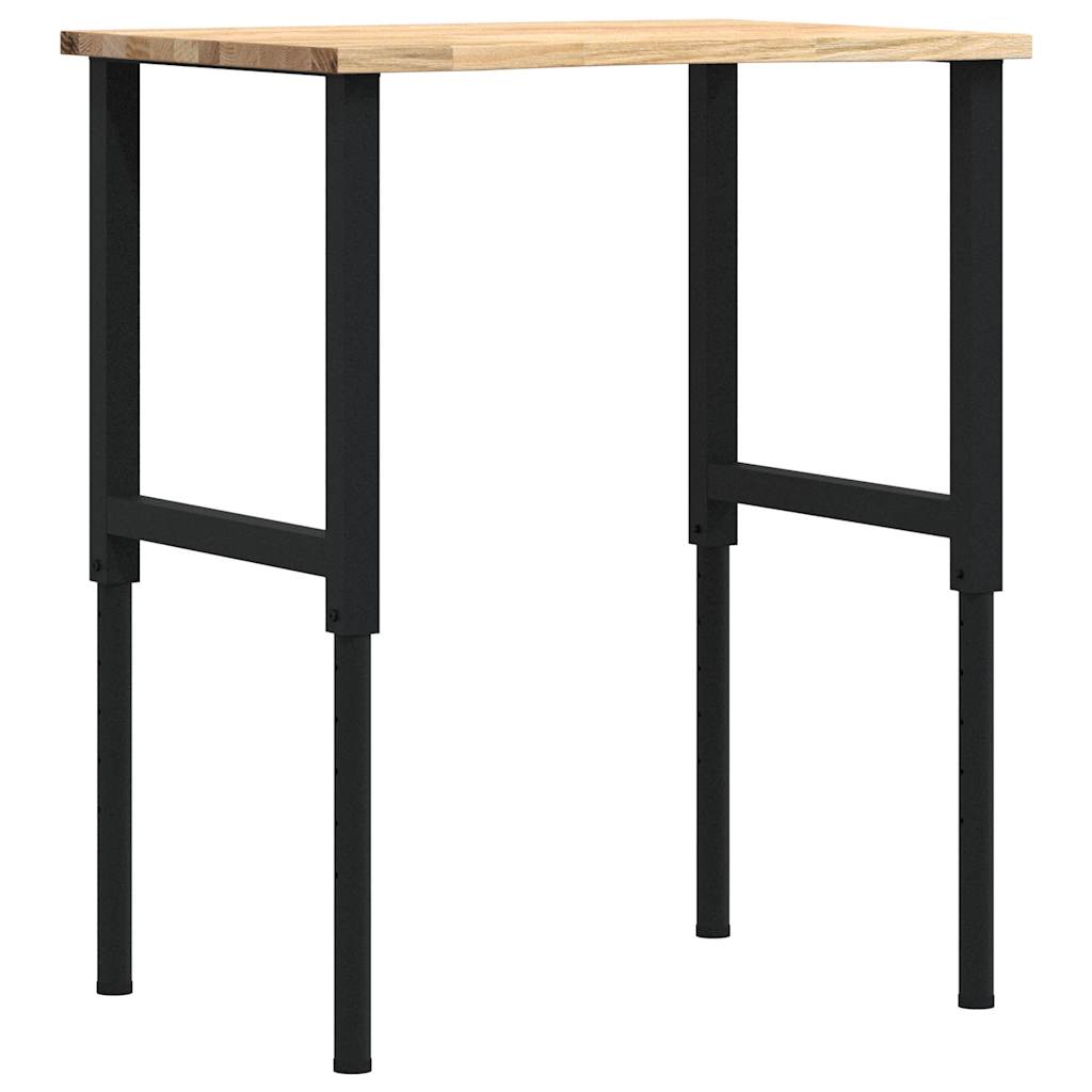 arbejdsbænk 80x60x(71,5-98) cm massivt egetræ