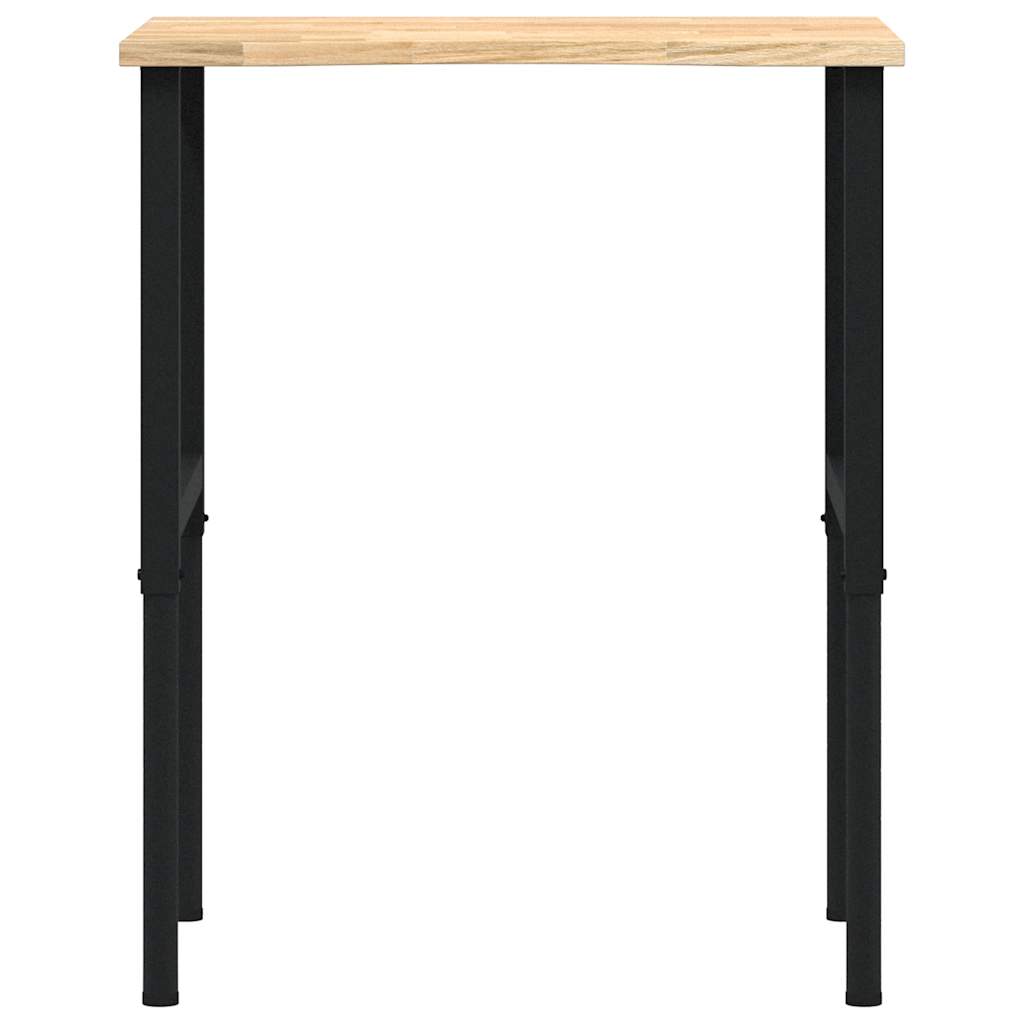 arbejdsbænk 80x60x(71,5-98) cm massivt egetræ