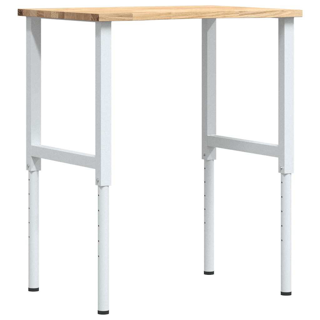 Werkbank 80x60x(71,5-98) cm massive Eiche