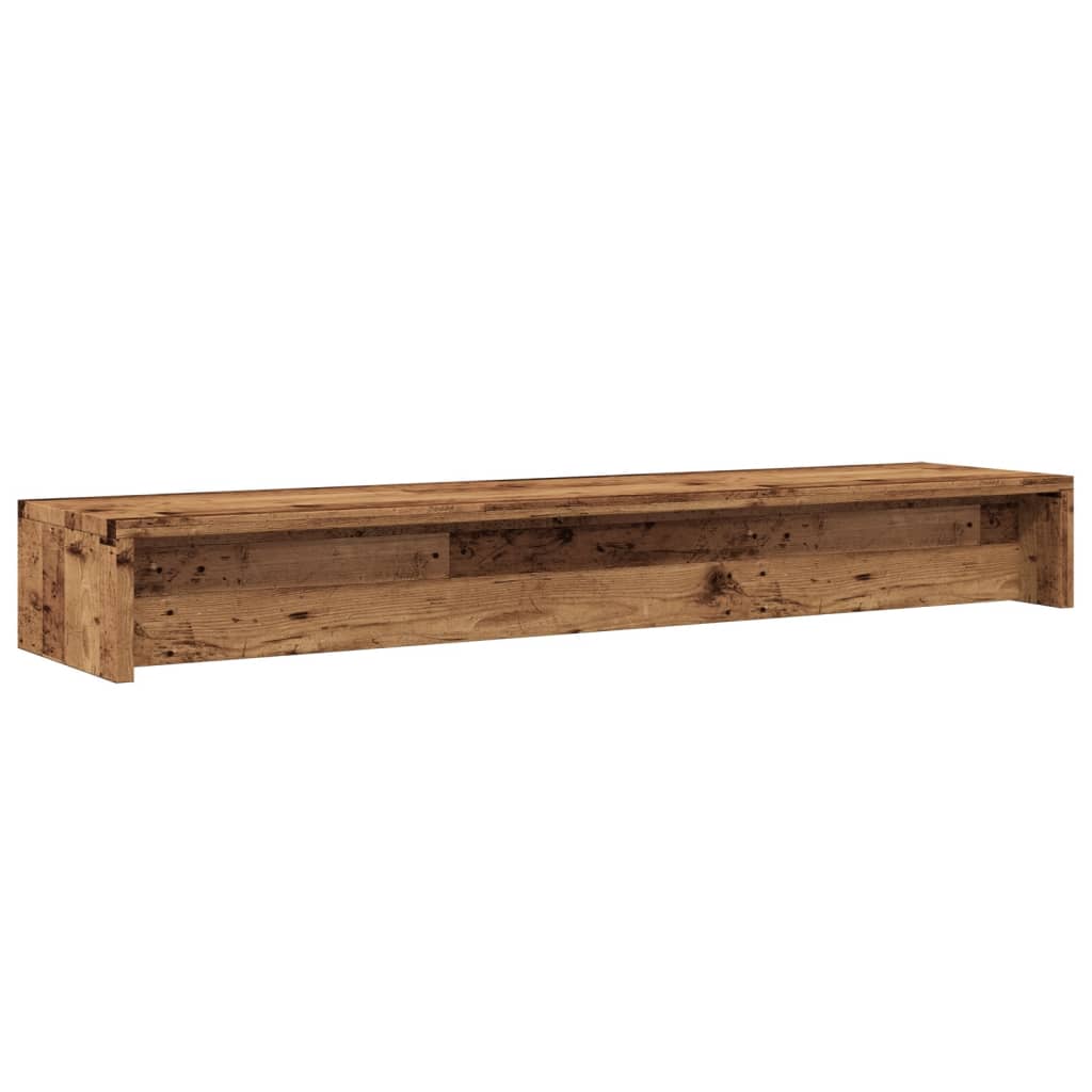 skærmstander 100x24x13 cm konstrueret træ antikt træ
