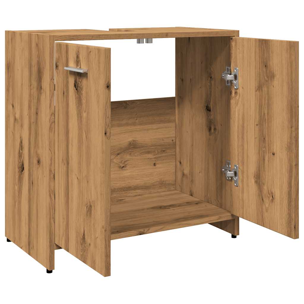underskab til badeværelse 60x33x60 cm konstrueret træ kunsteg