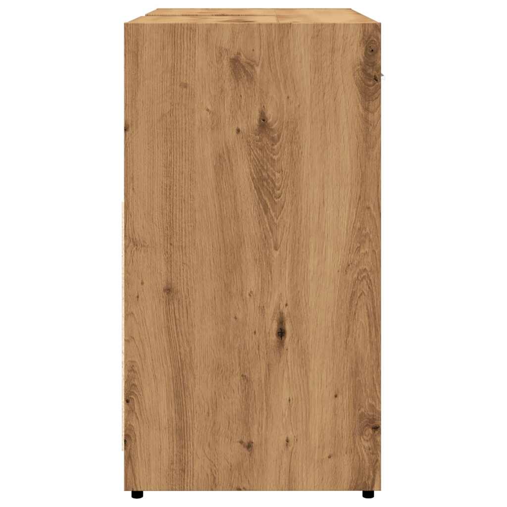 underskab til badeværelse 60x33x60 cm konstrueret træ kunsteg