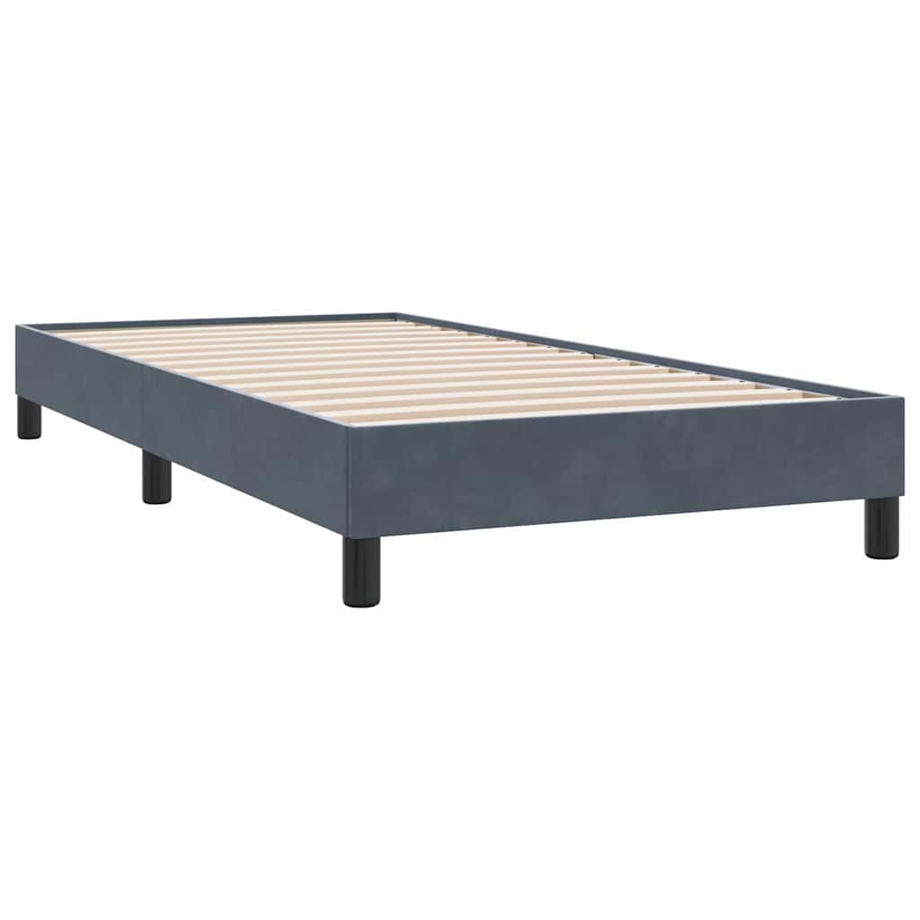 sengeramme uden madras 90x210 cm fløjl mørkegrå