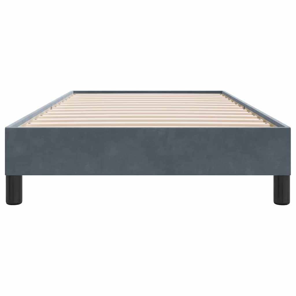 sengeramme uden madras 90x210 cm fløjl mørkegrå