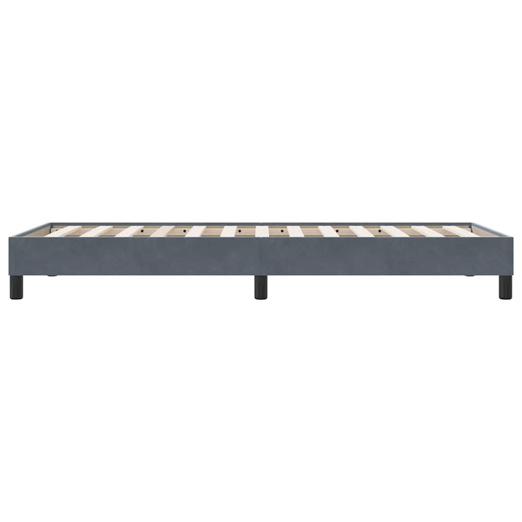 sengeramme uden madras 90x210 cm fløjl mørkegrå