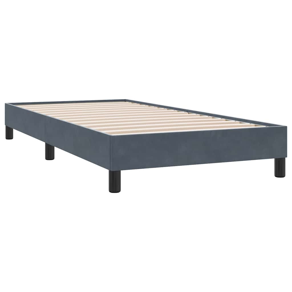 sengeramme uden madras 90x210 cm fløjl mørkegrå