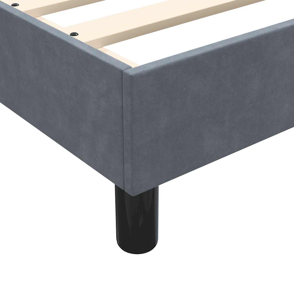 sengeramme uden madras 90x210 cm fløjl mørkegrå