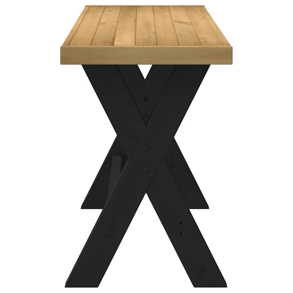 skrivebord NOAIN X-formede ben 120x50x75cm massivt træ fyrretræ