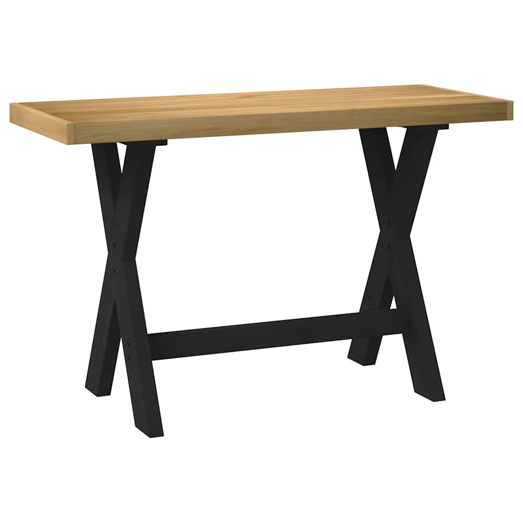 skrivebord NOAIN X-formede ben 120x50x75cm massivt træ fyrretræ