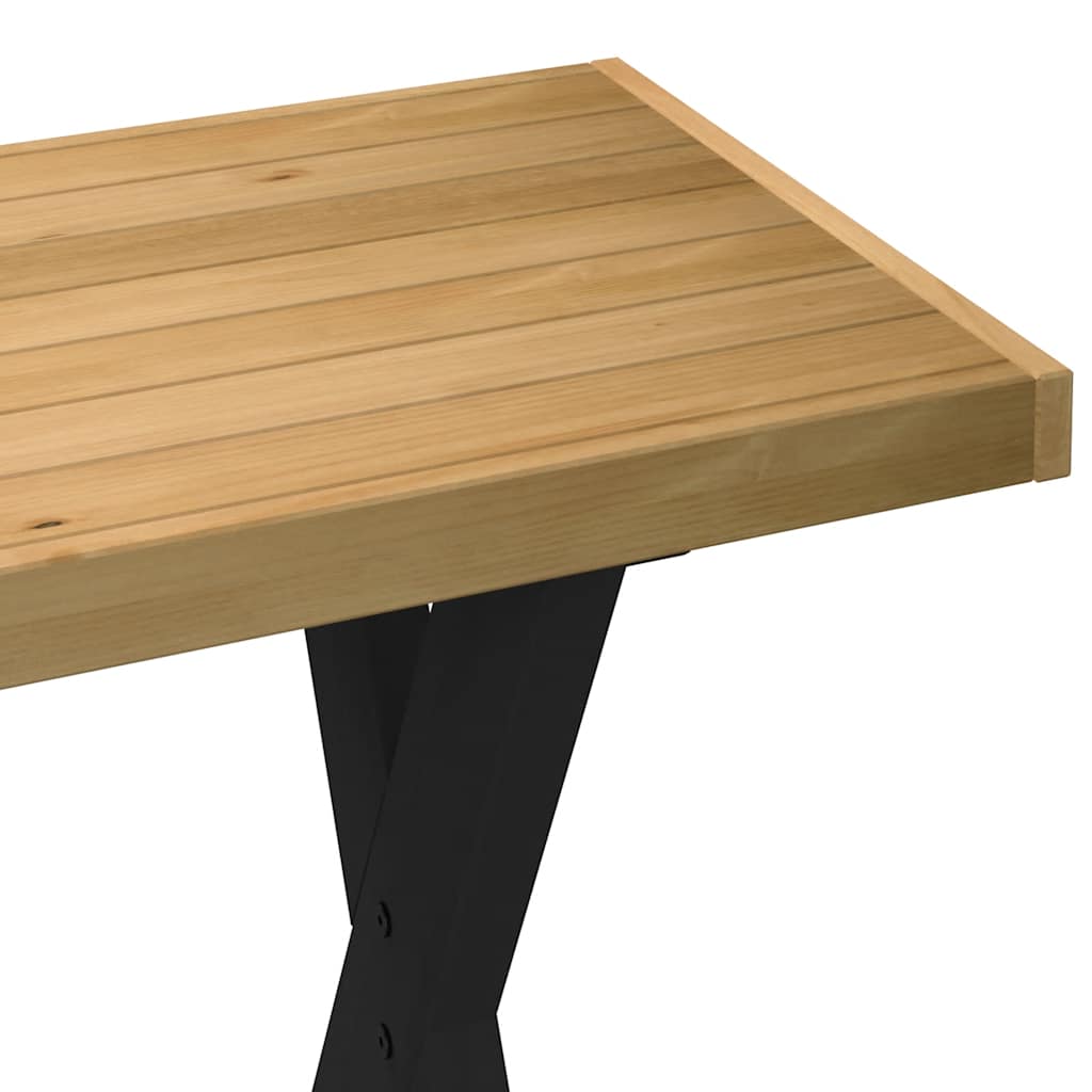 skrivebord NOAIN X-formede ben 120x50x75cm massivt træ fyrretræ