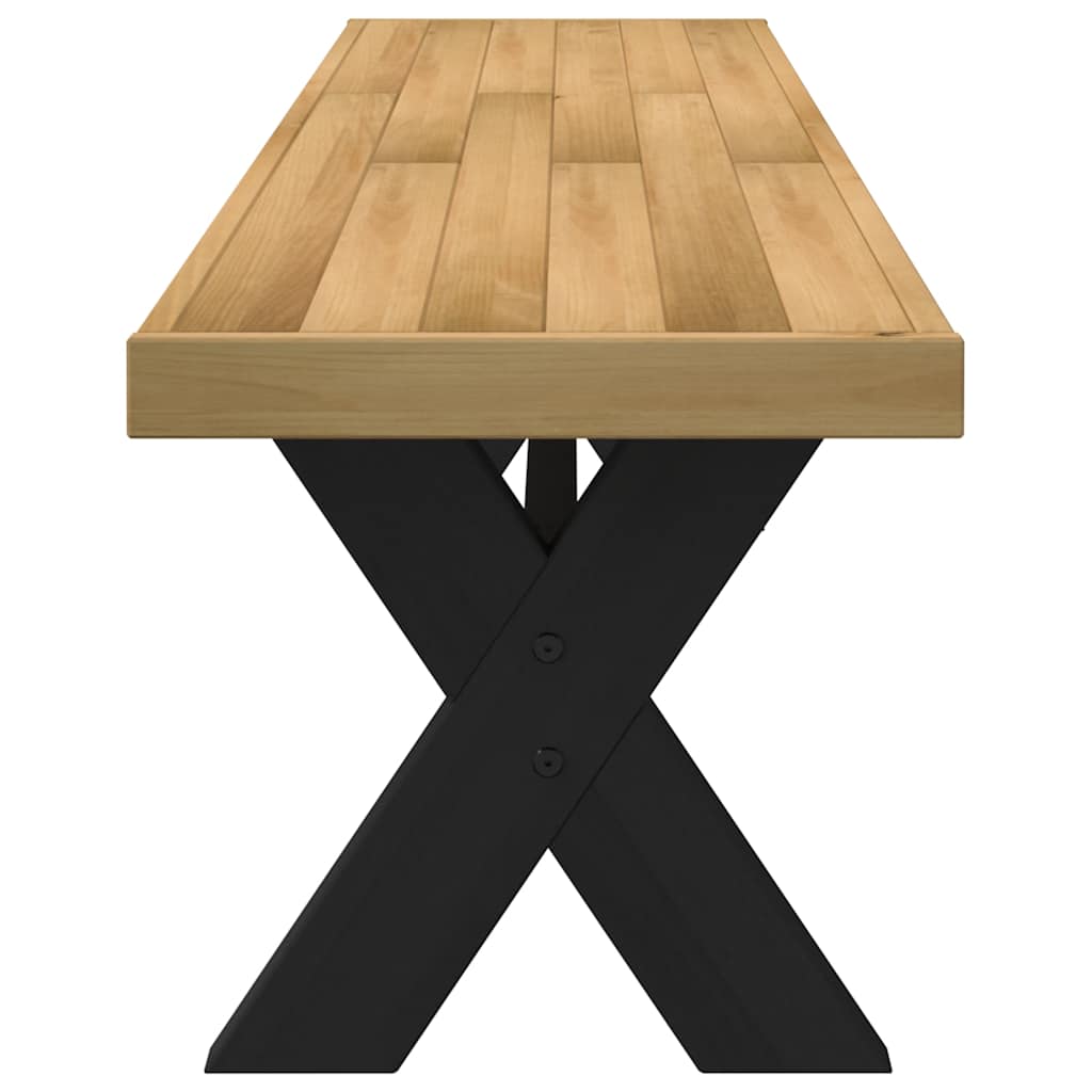 spisebænk NOAIN X-formede ben 180x40x45 cm massivt træ fyrretræ