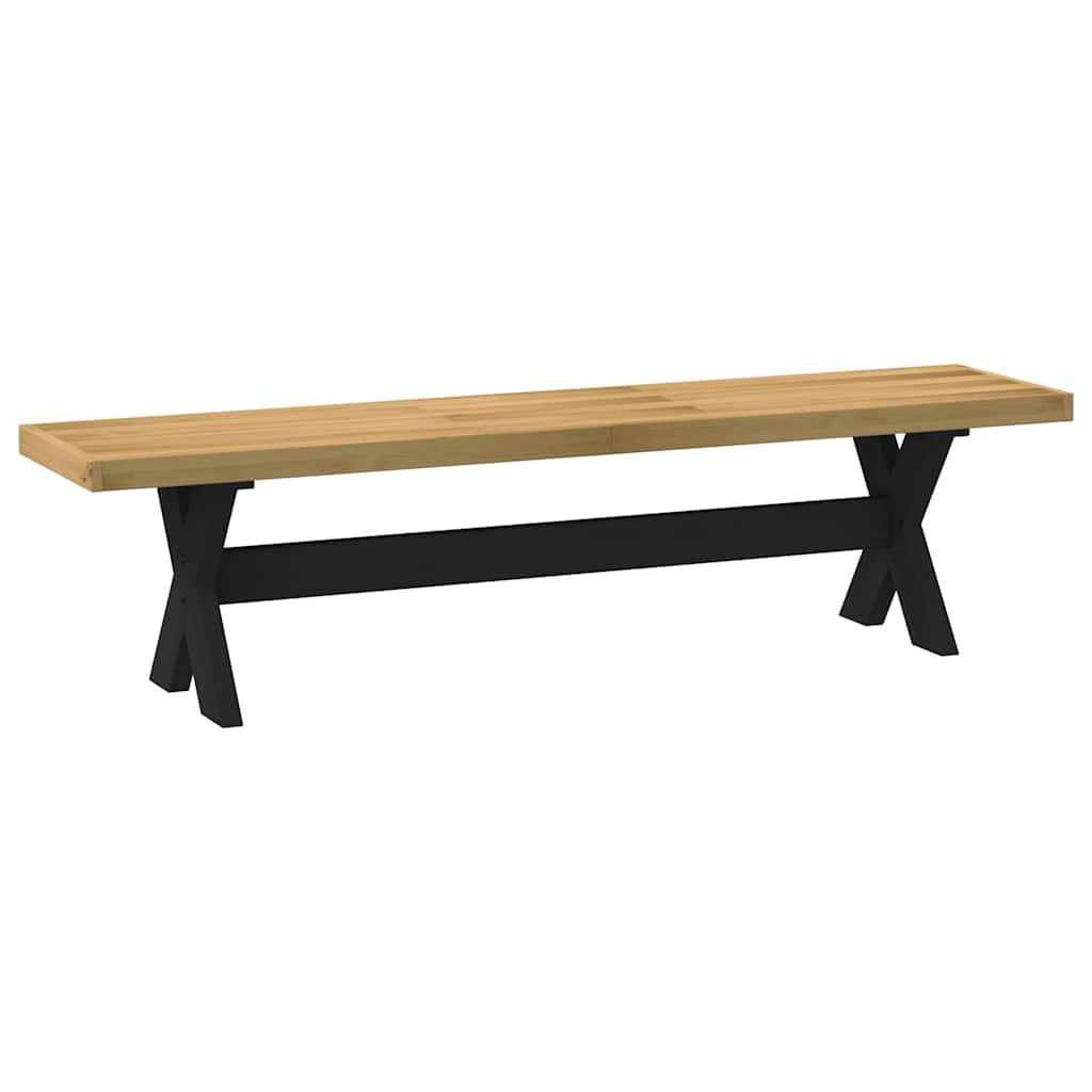 spisebænk NOAIN X-formede ben 180x40x45 cm massivt træ fyrretræ