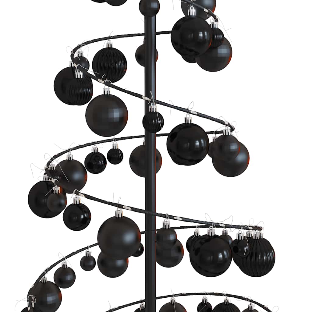 LED-juletræ med kugler 100 LED'er 150 cm varmt hvidt lys
