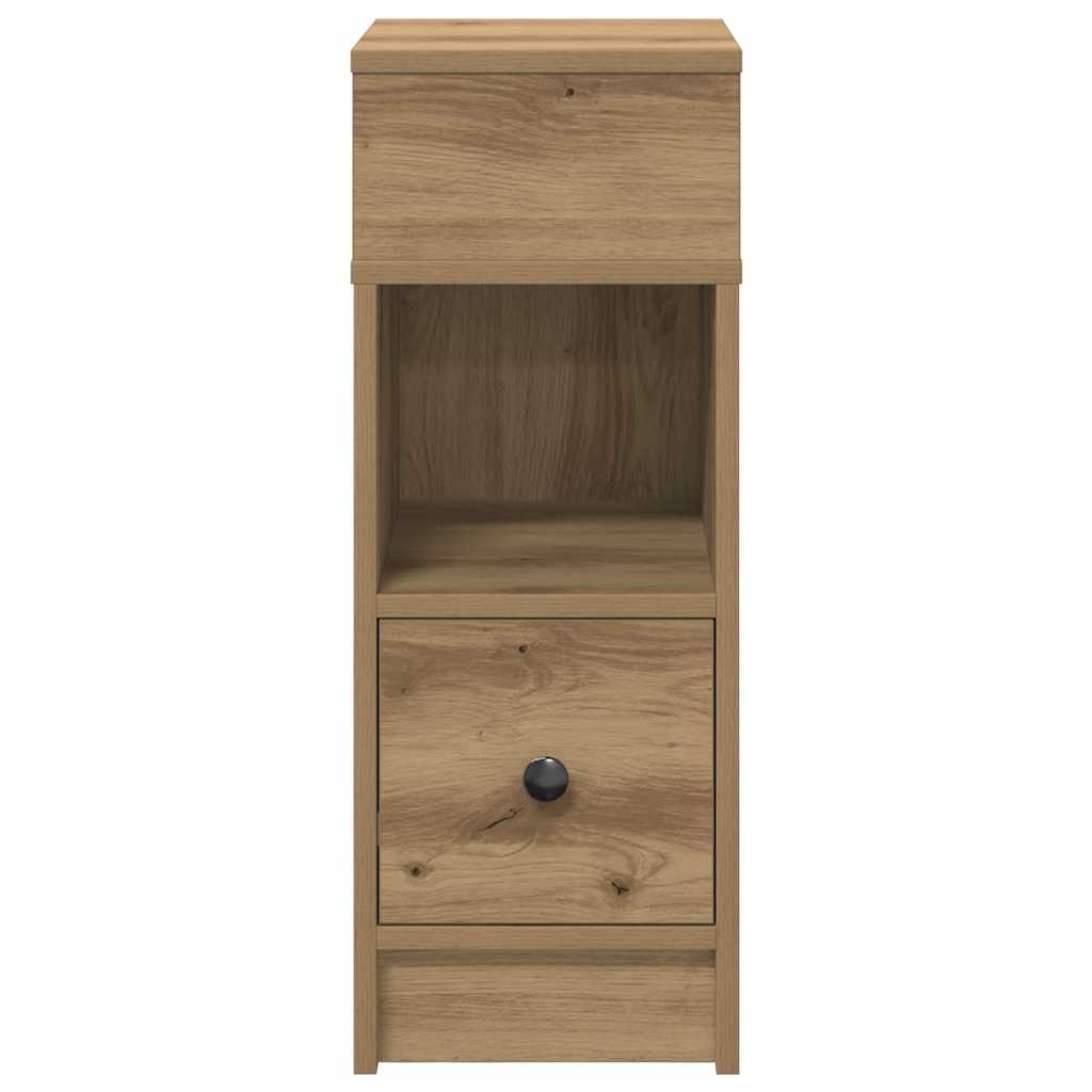 sengeborde 2 stk. med skuffe 25x31x66 cm kunsteg