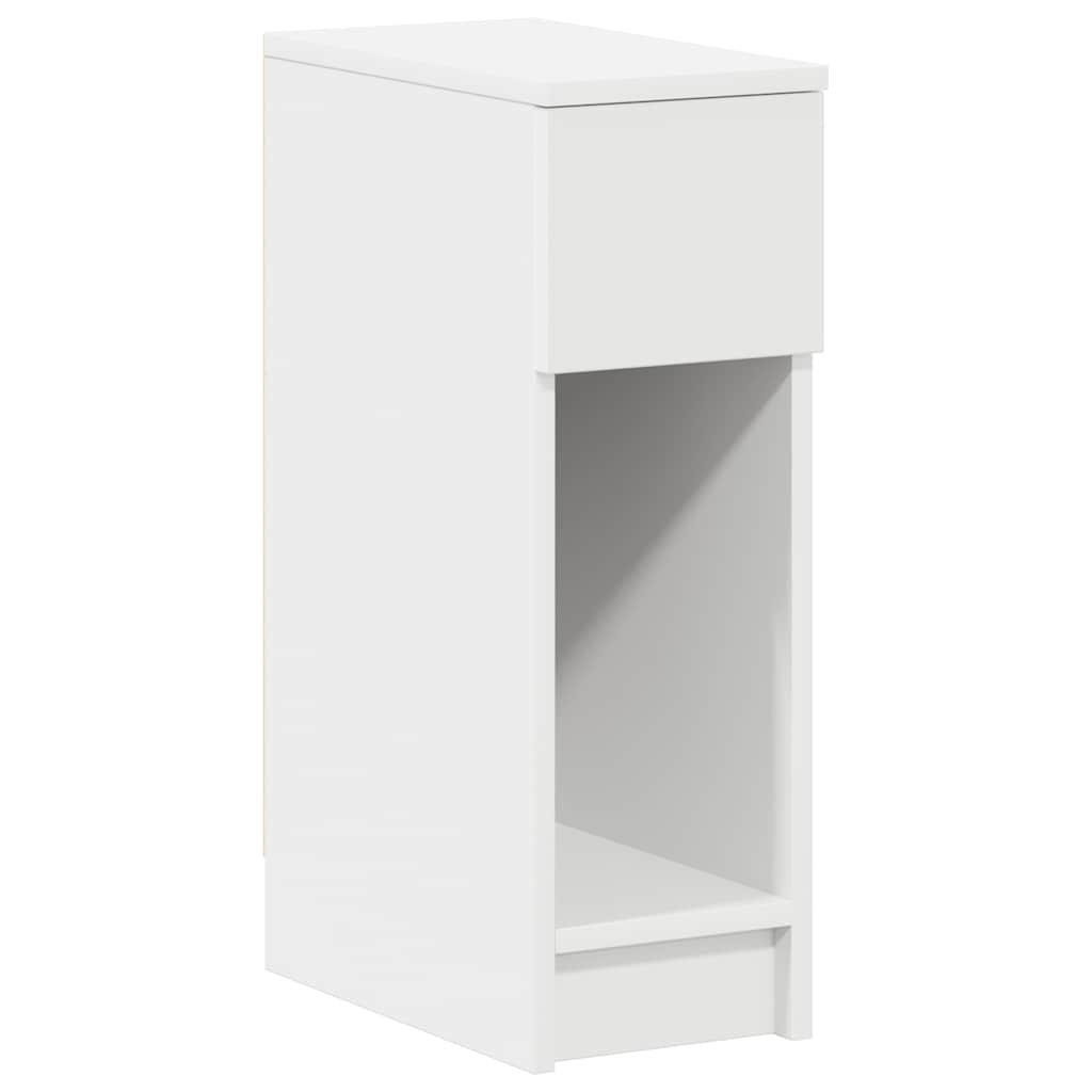 sengeborde med skuffe 2 stk. 20x36x60 cm hvid