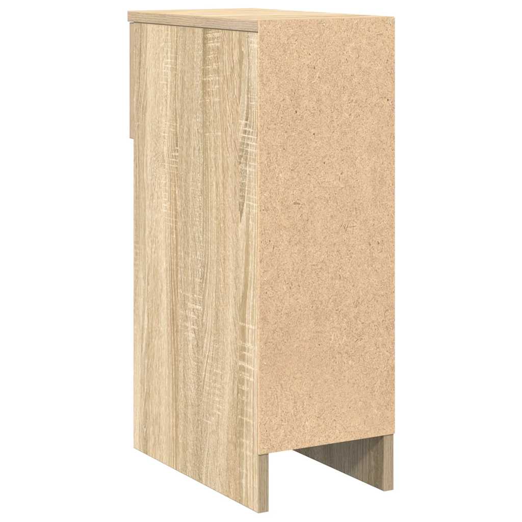 sengeborde med skuffe 2 stk. 20x36x60 cm sonoma-eg