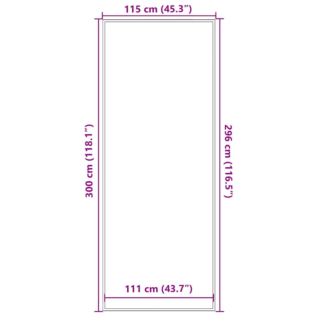 Dørmåtte Brun 115x300 cm