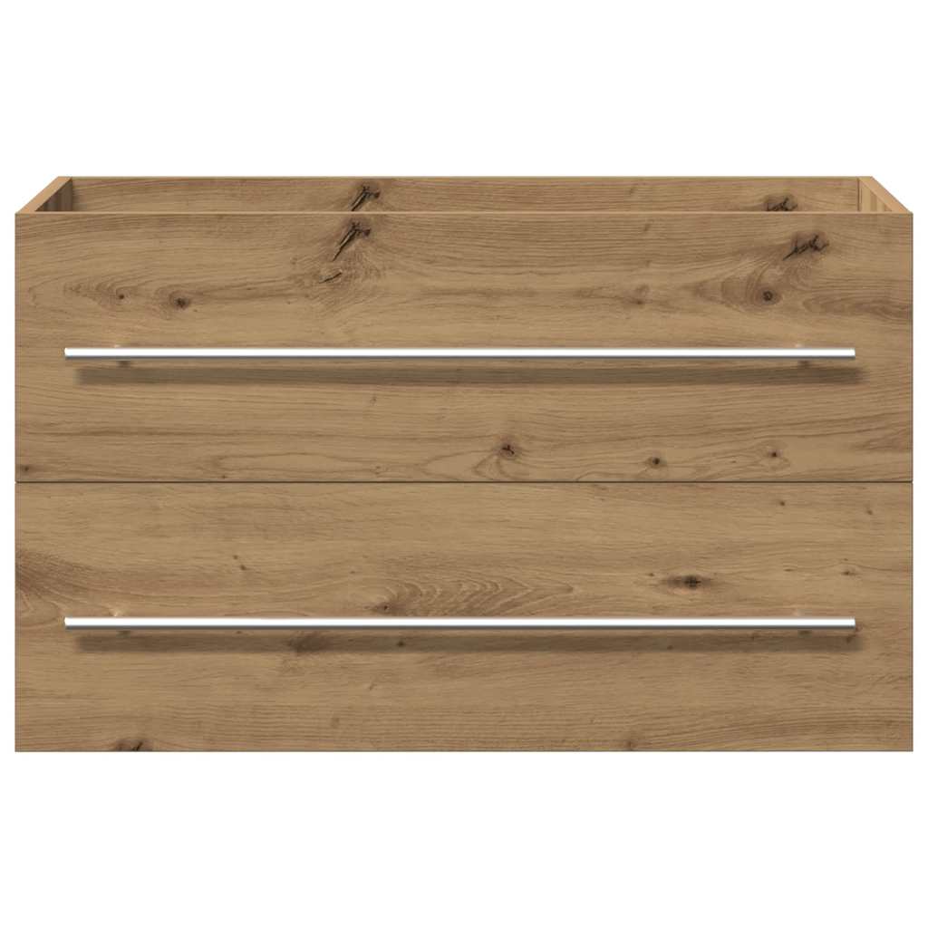 Kommod för tvättställ 80x38,5x48 cm parkett i konstträ