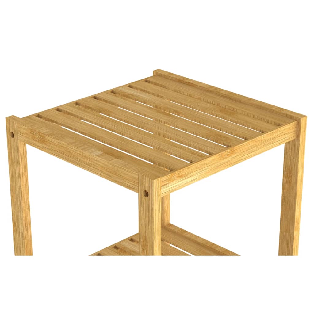 badeværelsesreol med 4 hylder 34x33x110 cm bambus