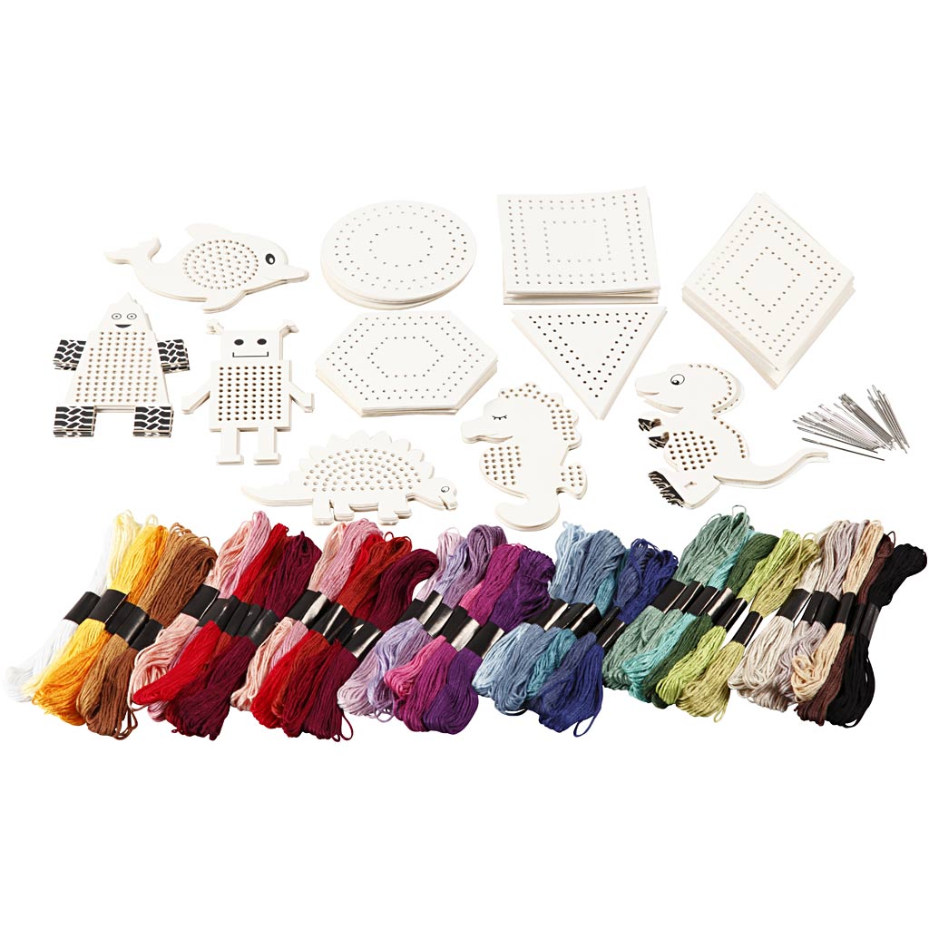 Broderifigurer med broderigarn