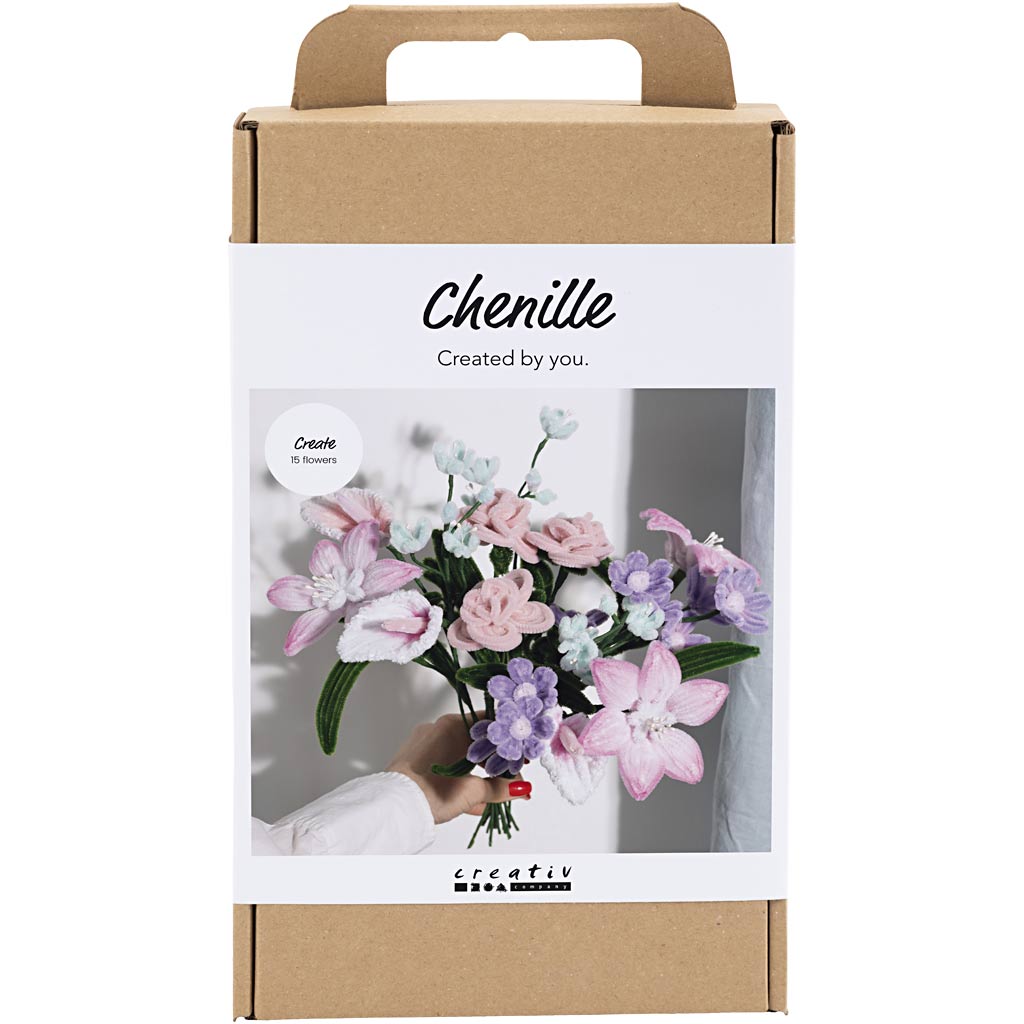DIY-sæt med chenilleblomster