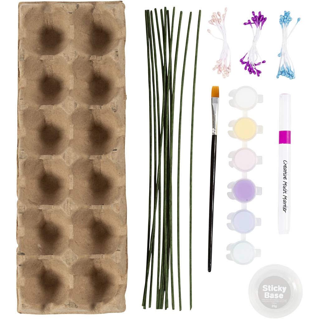 DIY Kit Æggebakke blomster