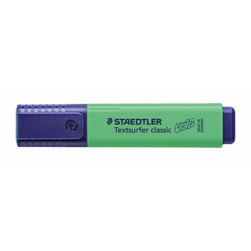 Tekstmarker, Staedtler Textsurfer, 364 C-550, 1-5MM, Skrå spids, grøn, 10 Units
