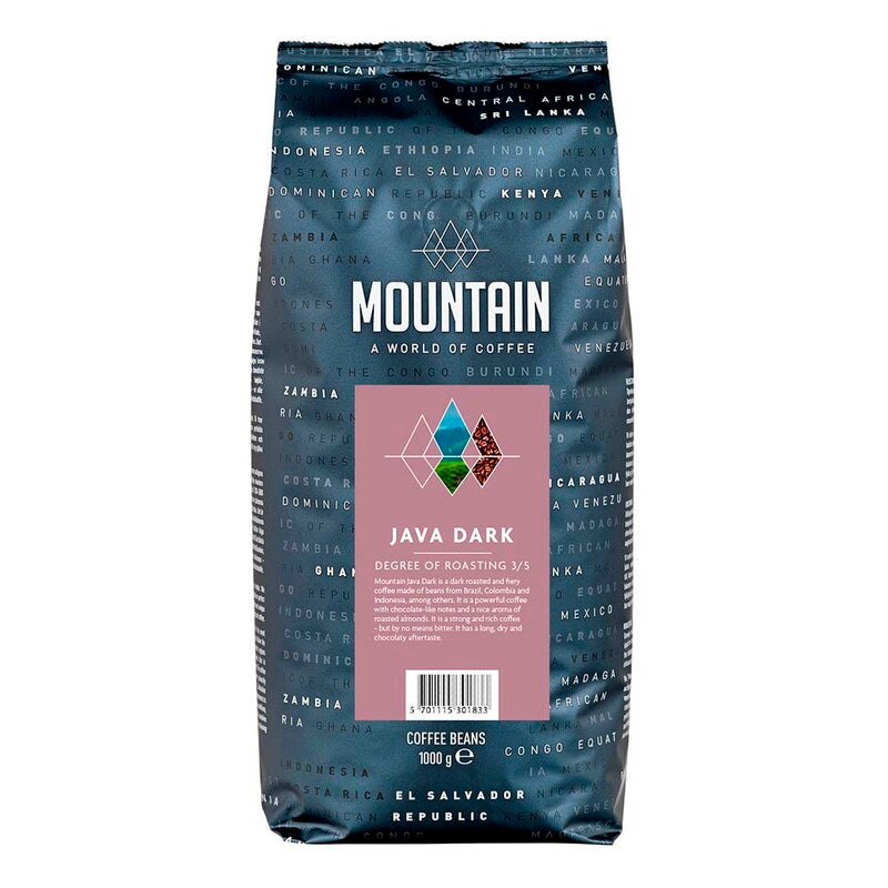 Kaffe helbønner, BKI Java, Mørk, pose a 1 kg