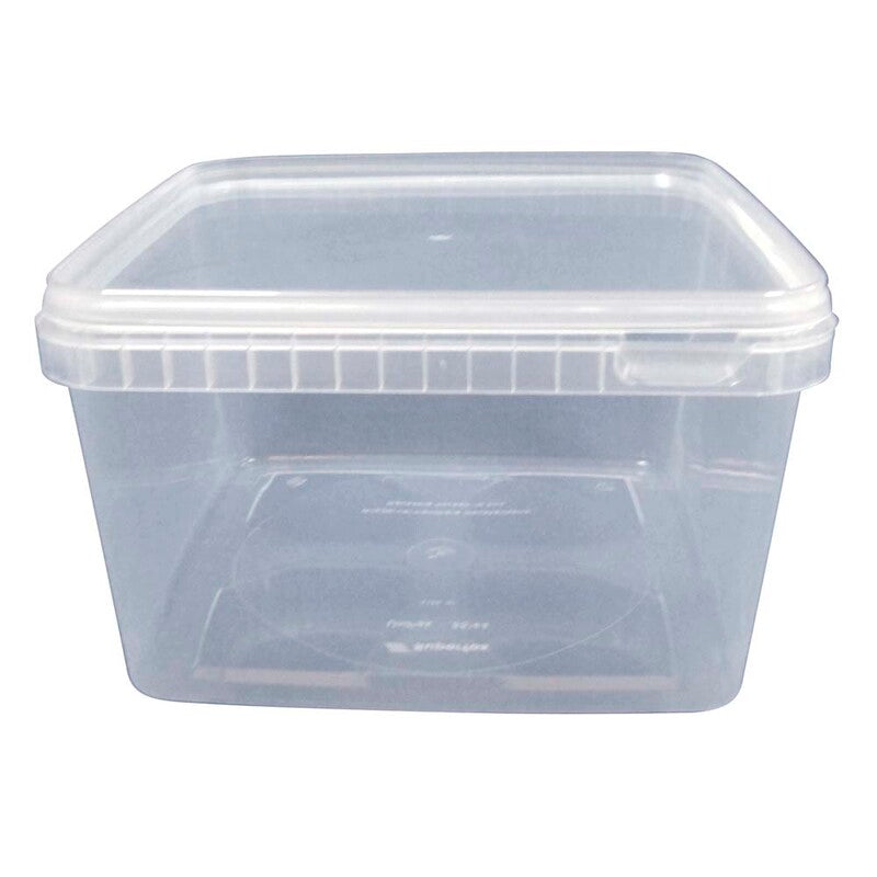 Condibøtte, Without lid, Rektangulær, 3000 ml, 195x195x112mm, PP, transparent, Til frys, karton a 60 stk