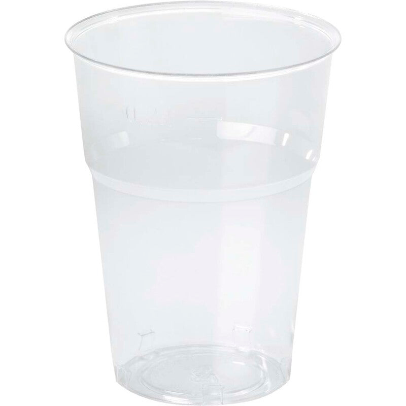 Plastglas, Duni, Rund, 200 ml, indvendig diameter 74.0 mm, PS, transparent, pose a 50 stk, Fødevaregodkendt