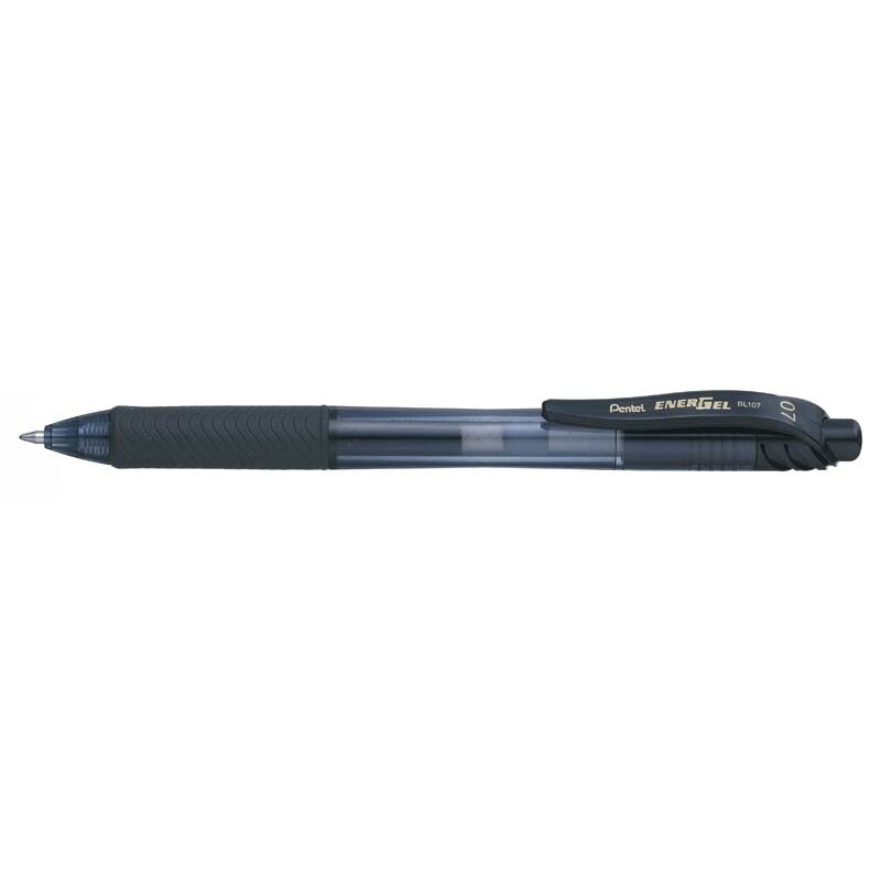Rollerpen, Pentel EnerGel X, BL107, 0,7MM, sort, Units 12