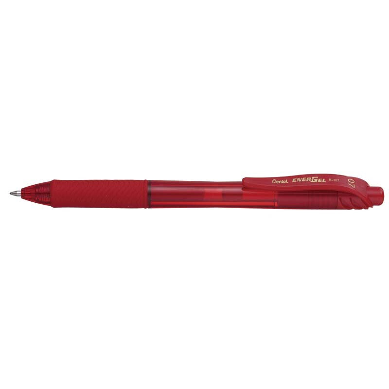 Rollerpen, Pentel EnerGel X, BL107, 0,7MM, rød, Units 12