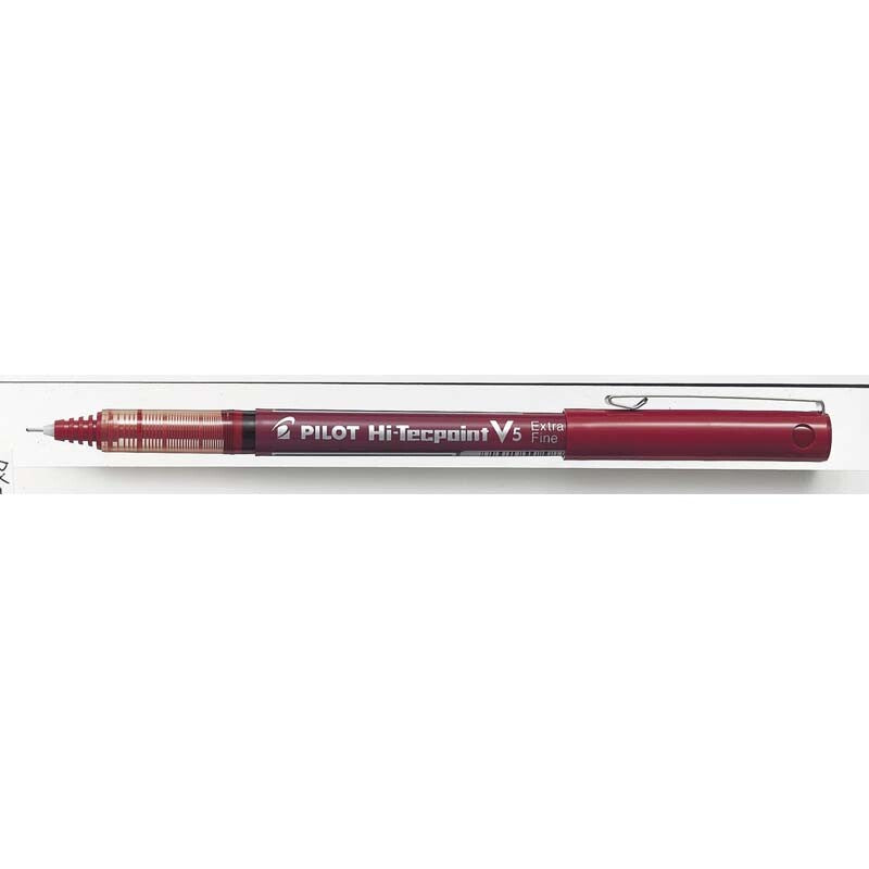 Rollerpen, Pilot Hi-tecpoint, BX-V5, 0,5MM, rød, Units 12