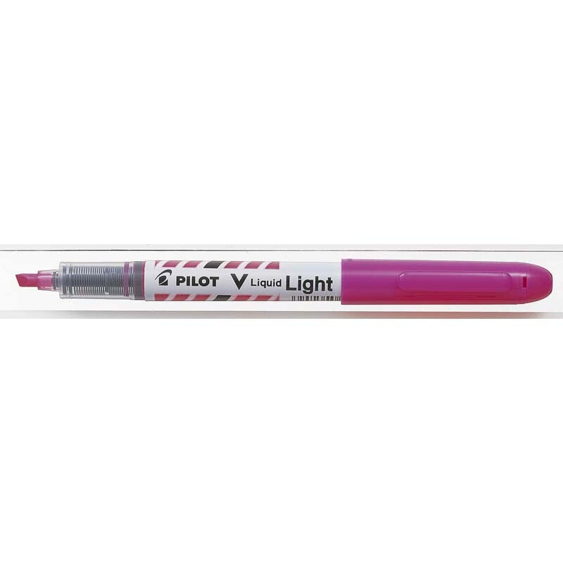 Tekstmarker, Pilot V-Liquid, SW-VLL-P, 3,3MM, Skrå spids, pink, 12 Units