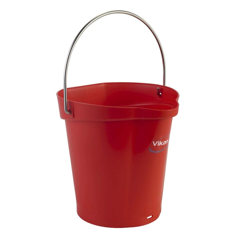 Spand, Vikan, med håndtag, 6 l, rød, 260mmx260mm x 250mm